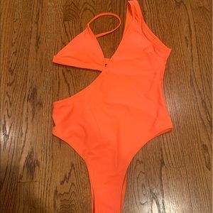 Orange One Piece Swim Suit